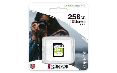 Kingston Karta pamięci Kingston Canvas Select Plus SDS2/256GB (256GB; Class U3, V30; Karta pamięci)
