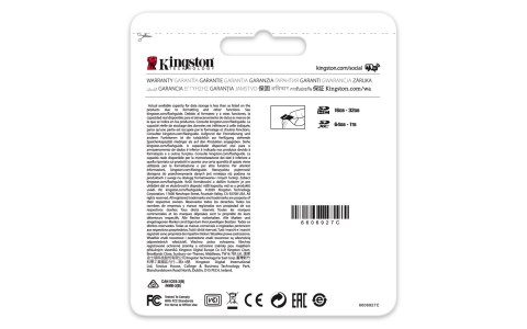 Kingston Karta pamięci Kingston Canvas Select Plus SDS2/256GB (256GB; Class U3, V30; Karta pamięci)