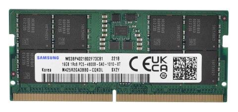 Samsung SemiConductor Samsung SO-DIMM 16GB DDR5 1Rx8 4800MHz PC5-38400 M425R2GA3BB0-CQK