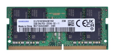 Samsung SemiConductor Samsung SO-DIMM 32GB DDR4 2Rx8 3200MHz PC4-25600 M471A4G43AB1-CWE Samsung SemiConductor Samsung SO-DIMM 32GB DDR4 2Rx8 3200MHz PC4-25600 M471A4G43AB1-CWE