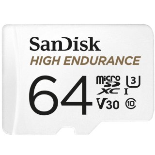 SanDisk High Endurance microSDXC 64GB V30 z adapterem (rejestratory i monitoring)