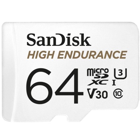 SanDisk High Endurance microSDXC 64GB V30 z adapterem (rejestratory i monitoring) SanDisk High Endurance microSDXC 64GB V30 z adapterem (rejestratory i monitoring)