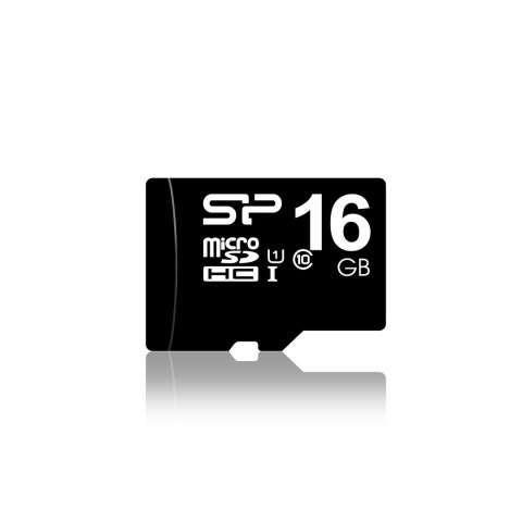 Silicon Power Karta pamięci Silicon Power microSDHC 16GB Class 10 + ADAPTER microSD-SD (SP016GBSTH010V10SP)