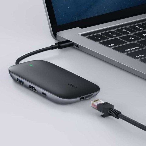 AUKEY AUKEY HUB USB C CB-C71 8W1 RJ45 HDMI 4K PD 100W
