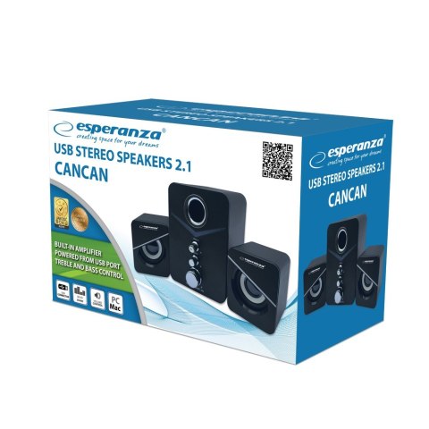 Esperanza ESPERANZA GŁOŚNIKI 2.1 USB CANCAN EP153