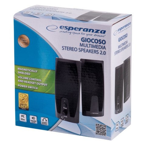 Esperanza Zestaw głośników komputerowe Esperanza Giocoso EP110 (2.0; kolor czarny) Esperanza Zestaw głośników komputerowe Esperanza Giocoso EP110 (2.0; kolor czarny)