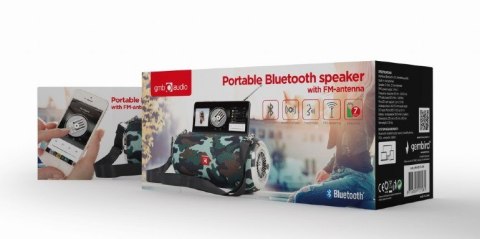 GEMBIRD GEMBIRD PRZENOŚNY GŁOŚNIK BLUETOOTH SPK-BT-17-CM FM-RADIO, WBUDOWANY MIKROFON, WZÓR MORO, USB, AUX, MICROSD