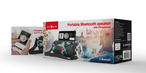 GEMBIRD GEMBIRD PRZENOŚNY GŁOŚNIK BLUETOOTH SPK-BT-17-CM FM-RADIO, WBUDOWANY MIKROFON, WZÓR MORO, USB, AUX, MICROSD