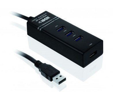 IBOX Hub IBOX USB 3.0 CZARNY 4-PORTY IUH3FB (4x USB 3.0; kolor czarny) IBOX Hub IBOX USB 3.0 CZARNY 4-PORTY IUH3FB (4x USB 3.0; kolor czarny)
