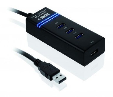 IBOX Hub IBOX USB 3.0 CZARNY 4-PORTY IUH3FB (4x USB 3.0; kolor czarny) IBOX Hub IBOX USB 3.0 CZARNY 4-PORTY IUH3FB (4x USB 3.0; kolor czarny)