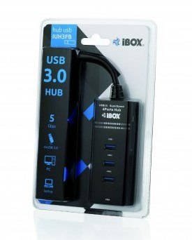 IBOX Hub IBOX USB 3.0 CZARNY 4-PORTY IUH3FB (4x USB 3.0; kolor czarny) IBOX Hub IBOX USB 3.0 CZARNY 4-PORTY IUH3FB (4x USB 3.0; kolor czarny)