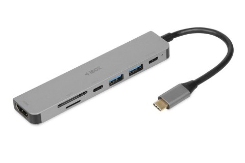 IBOX IBOX HUB USB IUH3SL4K SLIM USB3.2 HDMI 4K PD100W