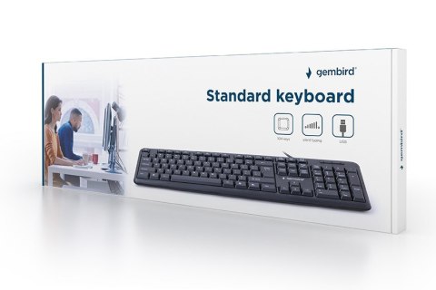 GEMBIRD Klawiatura GEMBIRD KB-U-103-RU (USB 2.0; (US); kolor czarny) GEMBIRD Klawiatura GEMBIRD KB-U-103-RU (USB 2.0; (US); kolor czarny)