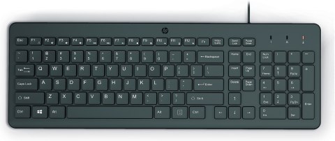 Hewlett-Packard Klawiatura HP 150 Wired Keyboard przewodowa czarna 664R5AA Hewlett-Packard Klawiatura HP 150 Wired Keyboard przewodowa czarna 664R5AA