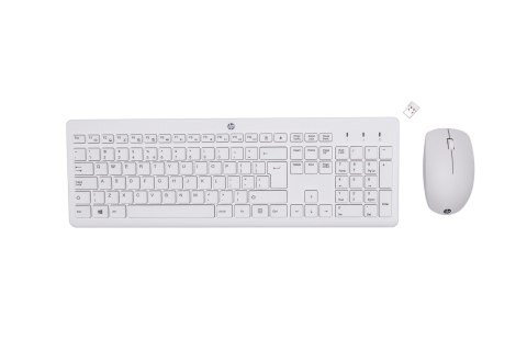 Hewlett-Packard Zestaw klawiatura + mysz HP 230 Wireless Mouse and Keyboard Combo bezprzewodowe białe 3L1F0AA Hewlett-Packard Zestaw klawiatura + mysz HP 230 Wireless Mouse and Keyboard Combo bezprzewodowe białe 3L1F0AA