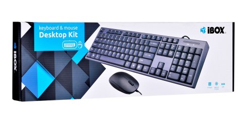 IBOX Zestaw klawiatura + mysz IBOX IKMS606 (USB 2.0; (US); kolor czarny; optyczna; 800 DPI) IBOX Zestaw klawiatura + mysz IBOX IKMS606 (USB 2.0; (US); kolor czarny; optyczna; 800 DPI)