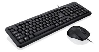 IBOX Zestaw klawiatura + mysz IBOX OFFICE KIT II KLAW. I MYSZ OPT.USB IKMOC2005070U (USB 2.0; (US); kolor czarny; optyczna)