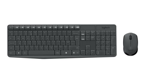 Logitech Zestaw klawiatura + mysz membranowa Logitech MK235 920-007931 (USB 3.0; kolor szary; optyczna) Logitech Zestaw klawiatura + mysz membranowa Logitech MK235 920-007931 (USB 3.0; kolor szary; optyczna)