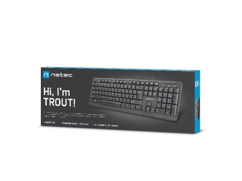 NATEC Klawiatura membranowa NATEC Trout US NKL-0967 (USB 2.0; (EN); kolor czarny)