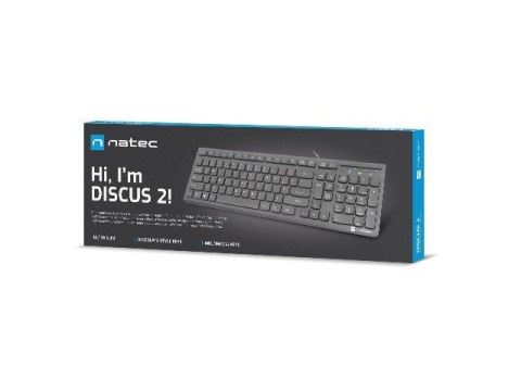 NATEC NATEC KLAWIATURA DISCUS 2 US SLIM CZARNA NKL-1829 NATEC NATEC KLAWIATURA DISCUS 2 US SLIM CZARNA NKL-1829