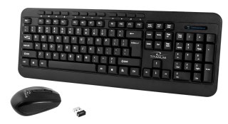 TITANUM Zestaw klawiatura + mysz TITANUM MEMPHIS TK108 (USB; (US); kolor czarny; optyczna; 1000 DPI)