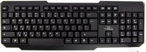 TITANUM Zestaw klawiatura + mysz TITANUM MEMPHIS TK108 (USB; (US); kolor czarny; optyczna; 1000 DPI)
