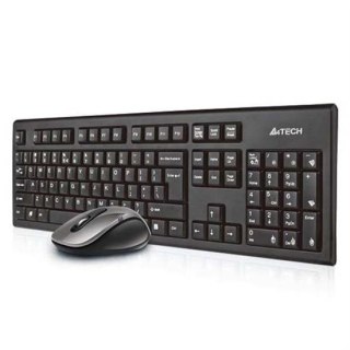 A4 TECH Zestaw klawiatura + mysz membranowa A4 TECH V-Track 2.4G 7100N RF Nano A4TKLA41220 (USB 2.0; kolor czarny; optyczna)
