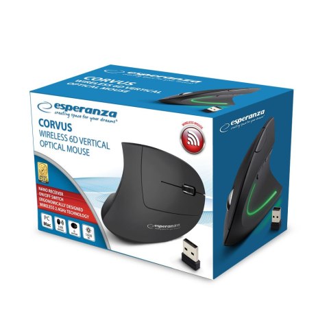 Esperanza ESPERANZA MYSZ PIONOWA BEZPRZEWODOWA 2.4GHZ CORVUS EM133
