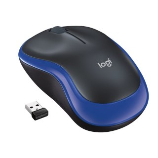 Logitech Mysz bezprzewodowa Logitech M185 910-002236 (optyczna; 1000 DPI; kolor niebieski)