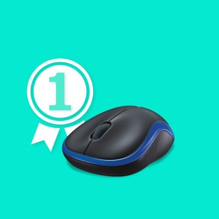 Logitech Mysz bezprzewodowa Logitech M185 910-002236 (optyczna; 1000 DPI; kolor niebieski)