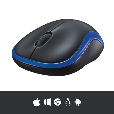 Logitech Mysz bezprzewodowa Logitech M185 910-002236 (optyczna; 1000 DPI; kolor niebieski) Logitech Mysz bezprzewodowa Logitech M185 910-002236 (optyczna; 1000 DPI; kolor niebieski)