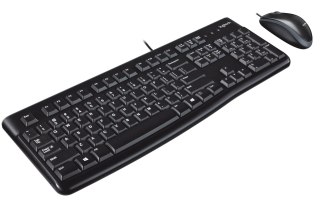 Logitech Zestaw klawiatura + mysz Logitech MK120 920-002562 (membranowa; USB 2.0; (US); kolor czarny; optyczna; 1000 DPI)