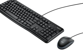 Logitech Zestaw klawiatura + mysz Logitech MK120 920-002562 (membranowa; USB 2.0; (US); kolor czarny; optyczna; 1000 DPI)