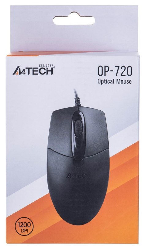 A4 TECH Mysz A4 TECH OP-720 A4TMYS43754 (optyczna; 800 DPI; kolor czarny) A4 TECH Mysz A4 TECH OP-720 A4TMYS43754 (optyczna; 800 DPI; kolor czarny)
