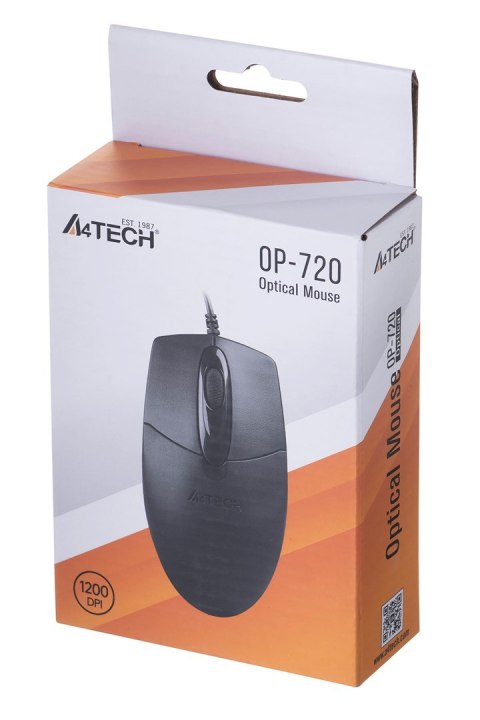 A4 TECH Mysz A4 TECH OP-720 A4TMYS43754 (optyczna; 800 DPI; kolor czarny) A4 TECH Mysz A4 TECH OP-720 A4TMYS43754 (optyczna; 800 DPI; kolor czarny)