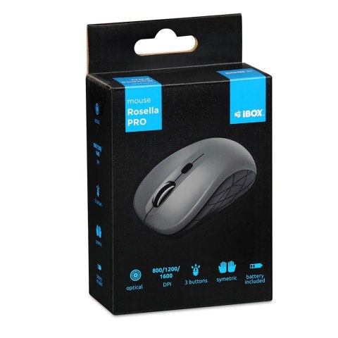 IBOX MYSZ I-BOX I009 ROSELLA PRO, BEZPRZEWODOWA, SZARA