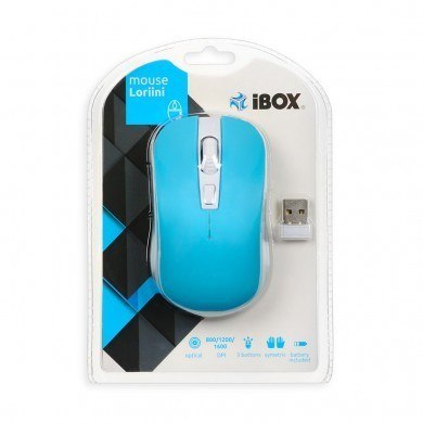 IBOX Mysz IBOX LORIINI IMOF008WBL (optyczna; 1600 DPI; kolor niebieski IBOX Mysz IBOX LORIINI IMOF008WBL (optyczna; 1600 DPI; kolor niebieski