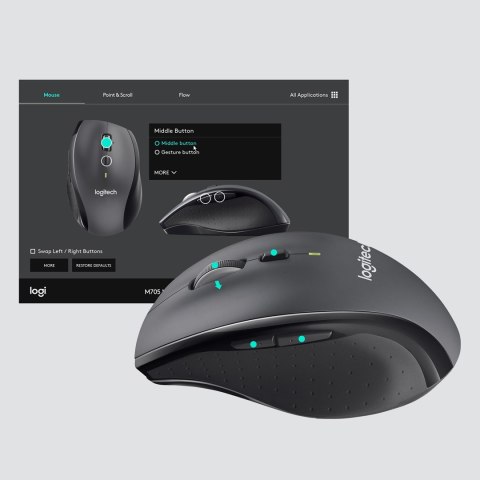 Logitech Mysz Logitech M705 910-001949 (laserowa; 1000 DPI; kolor grafitowy) Logitech Mysz Logitech M705 910-001949 (laserowa; 1000 DPI; kolor grafitowy)