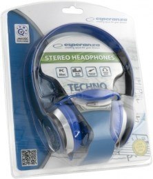 Esperanza Słuchawki Esperanza Techno EH145B (kolor niebieski) Esperanza Słuchawki Esperanza Techno EH145B (kolor niebieski)