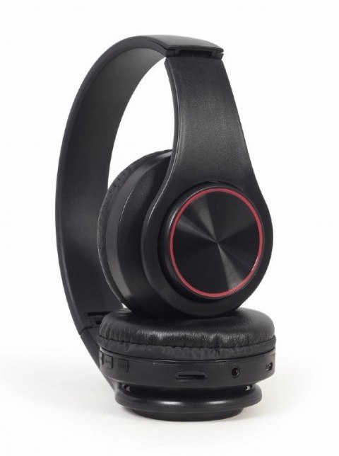 GEMBIRD GEMBIRD SŁUCHAWKI STEREOFONICZNE LED BLUETOOTH CZARNE + MIKROFON + REGULACJA