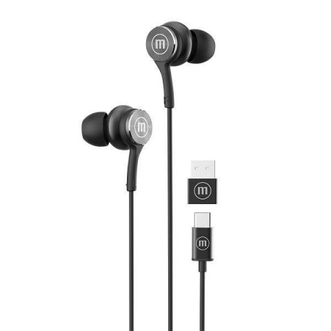 Maxell MAXELL XC1 Słuchawki przewodowe USB-C connector czarne Maxell MAXELL XC1 Słuchawki przewodowe USB-C connector czarne