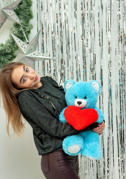 Go Gift Miś FRANK 50cm niebieski