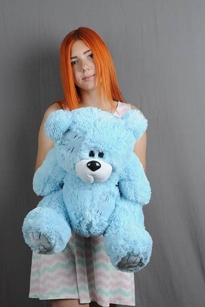 Go Gift Miś TEDDY 60cm niebieski Go Gift Miś TEDDY 60cm niebieski