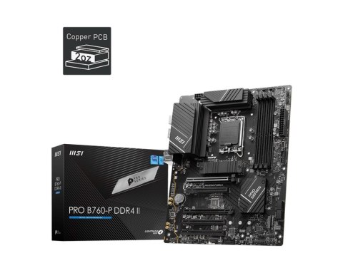 MSI Płyta główna MSI PRO B760-P DDR4 II MSI Płyta główna MSI PRO B760-P DDR4 II