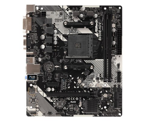 Asrock Płyta główna Asrock B450M-HDV R4.0 (AM4; 2x DDR4 DIMM; Micro ATX)