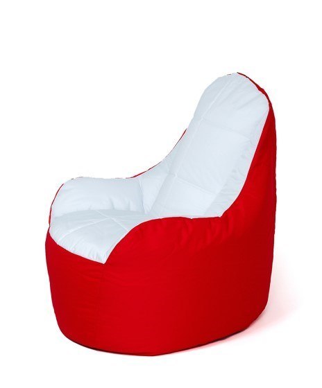 Go Gift Pufa worek sako BOSS czerwony-biały XXL 140x90 Go Gift Pufa worek sako BOSS czerwony-biały XXL 140x90