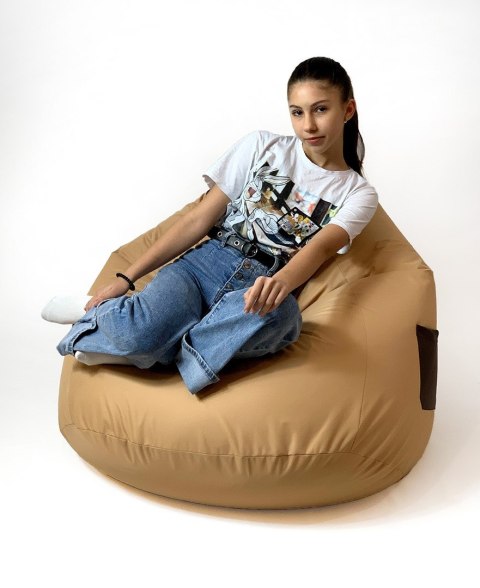 Go Gift Pufa worek sako CHILLOUT kremowy-brązowy XXL 140x100 Go Gift Pufa worek sako CHILLOUT kremowy-brązowy XXL 140x100