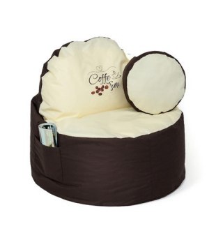 Go Gift Pufa worek sako COFFEE brązowy-beżowy XXL 120x80