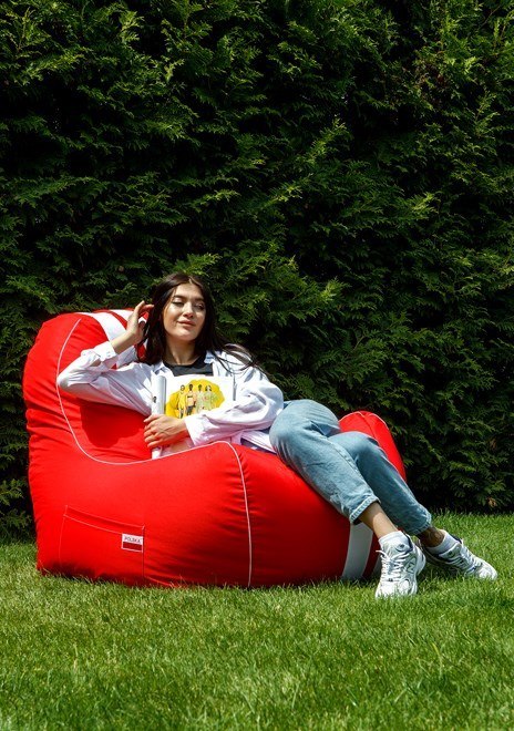 Go Gift Pufa worek sako FERRARI czerwony-biały XXL 140x100 Go Gift Pufa worek sako FERRARI czerwony-biały XXL 140x100