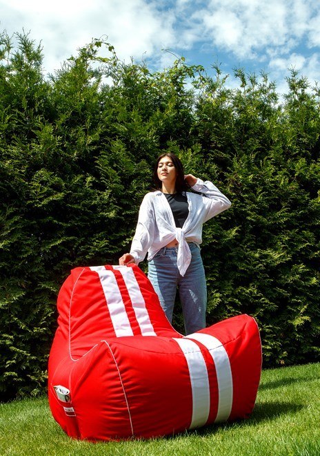 Go Gift Pufa worek sako FERRARI czerwony-biały XXL 140x100 Go Gift Pufa worek sako FERRARI czerwony-biały XXL 140x100